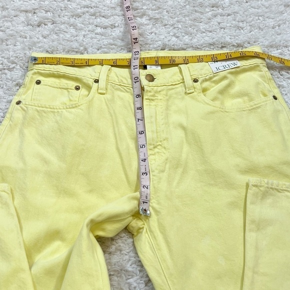 NWT J. Crew Mid Rise Slouchy Straight Dad Jean Yellow Dyed Garment Wide Leg 29 - Picture 9 of 11